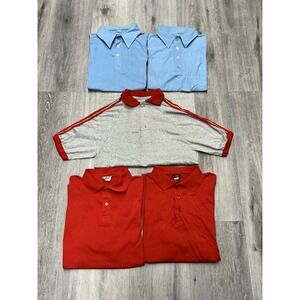 Vintage 1970s 1980s Blank Polo Lot Of Five Blank Polo Shirts Sizes Vary